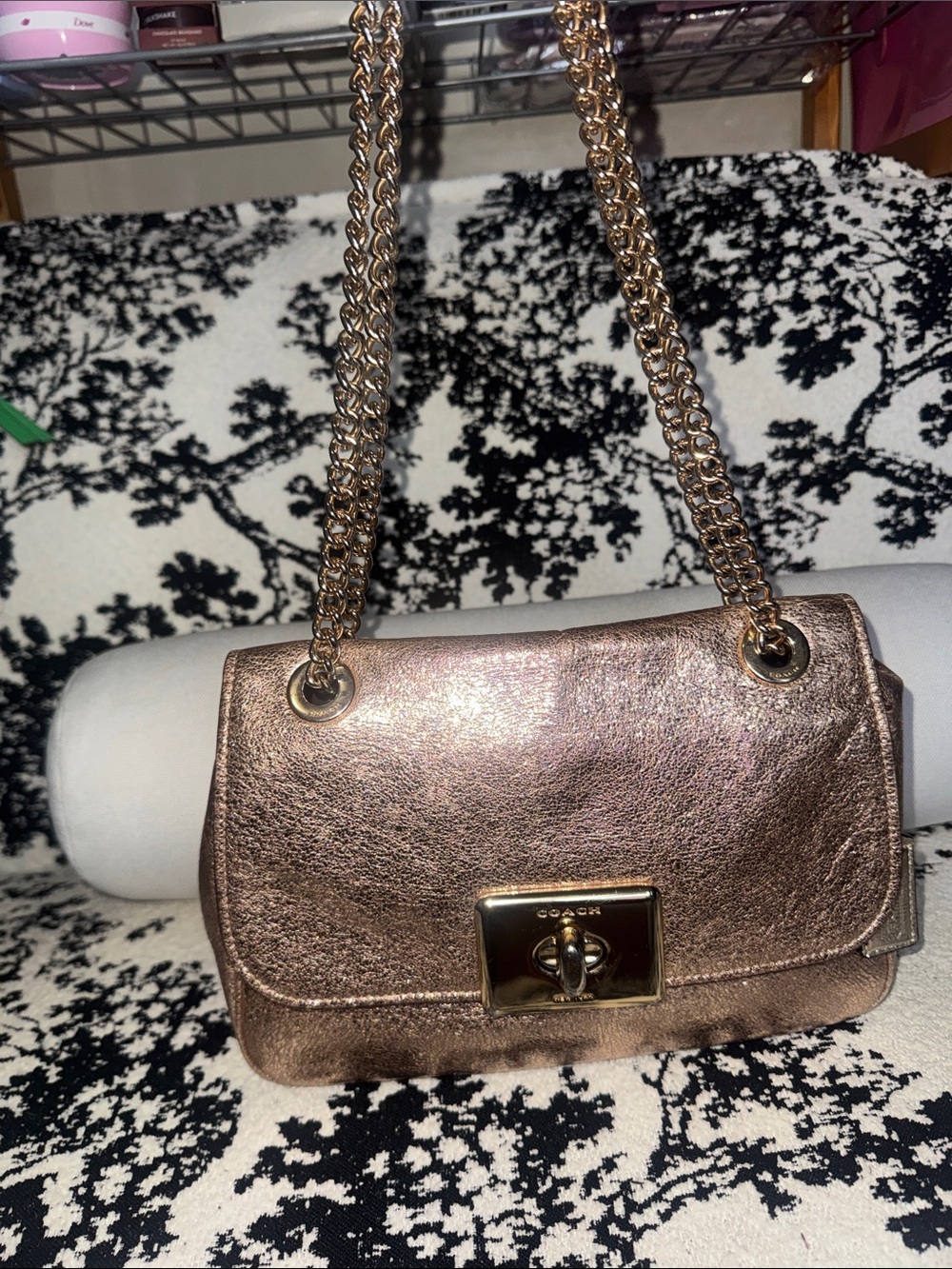 RARE COACH Metallic Rose Gold Cassidy 2018